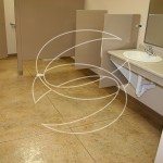 Commercial Bathroom Stained Brown Floor Coating
