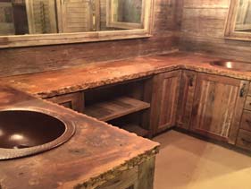 Old World Concrete Kitchen Counter Top