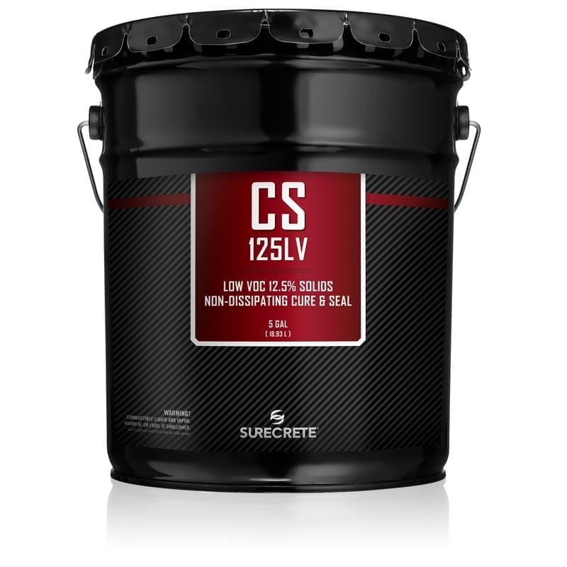 CS-125% Solids Low Voc is a solvent based, non-dissipating, color enhancing, gloss finish curing membrane that meets ASTM Standards