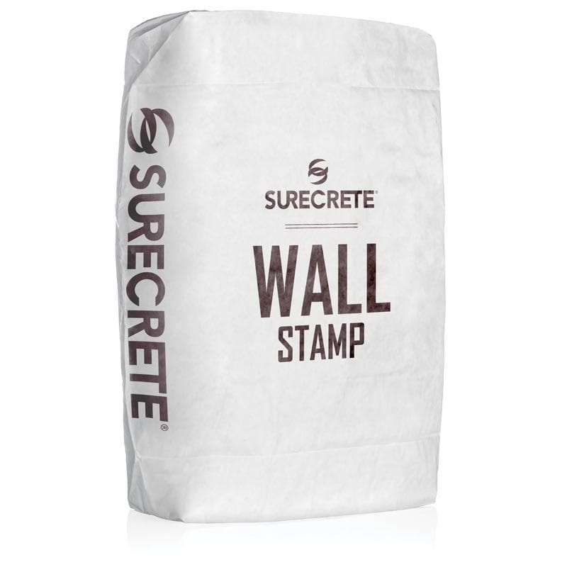SureCrete’s WallStamp™ is a concrete wall stamp overlay mix that is stampable and also carvable. Special formulated for applying on a vertical surface with little to no slumping or sagging at 3/4 inch. Add color to enhance depth and design.