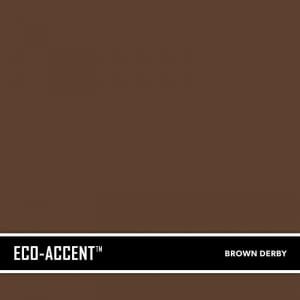 Brown Derby Eco-Accent is a concrete accent color stain product used for accenting new or faded concrete that can be sprayed on or broomed into the surface. SureCrete's secondary concrete accent colorant is UV Stable and has 0 VOC's