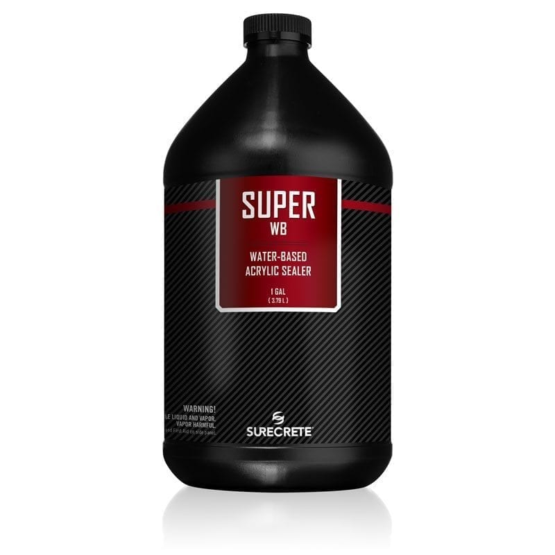 SureCrete Super WB is a water-based clear outdoor sealer for pool decks and patios on both concrete and pavers. Unlike solvent clear acrylic sealer, Super WB can be used in locations where a low VOC. is required.