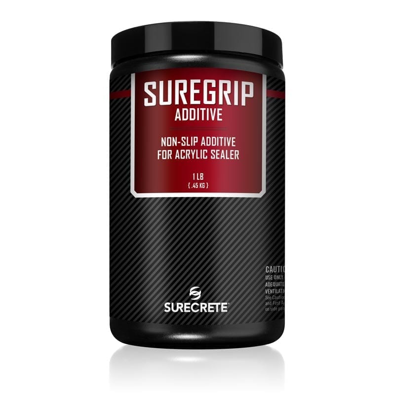 SureGrip™ SureCrete's interior and exterior floor sealer non-slip grip additive, SureGrip is a product that can be added to a sealer or coating as well as broadcasted over the applied surface.