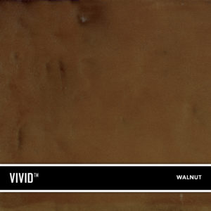 Walnut VIVID is a reactive acid stain that creates a beautiful variegated appearance by reacting with calcium and lime in concrete and cement-based overlays.